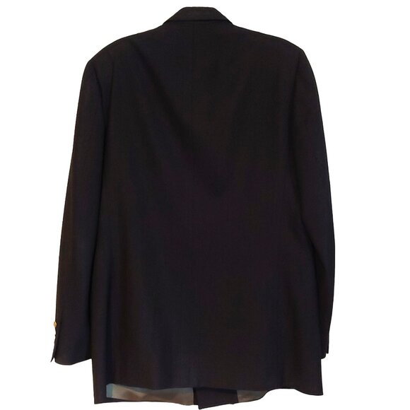 Christian Dior Monsieur Black Sports Coat Blazer Gold Buttons 44L - Picture 2 of 15